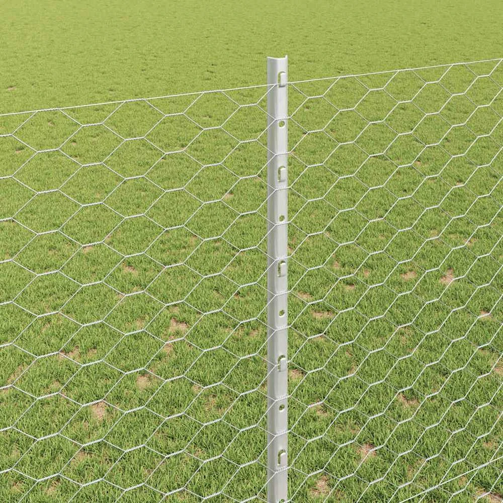 Hexagonal Fence with Post 10 x 1,5 m Galvanizuotas plienas
