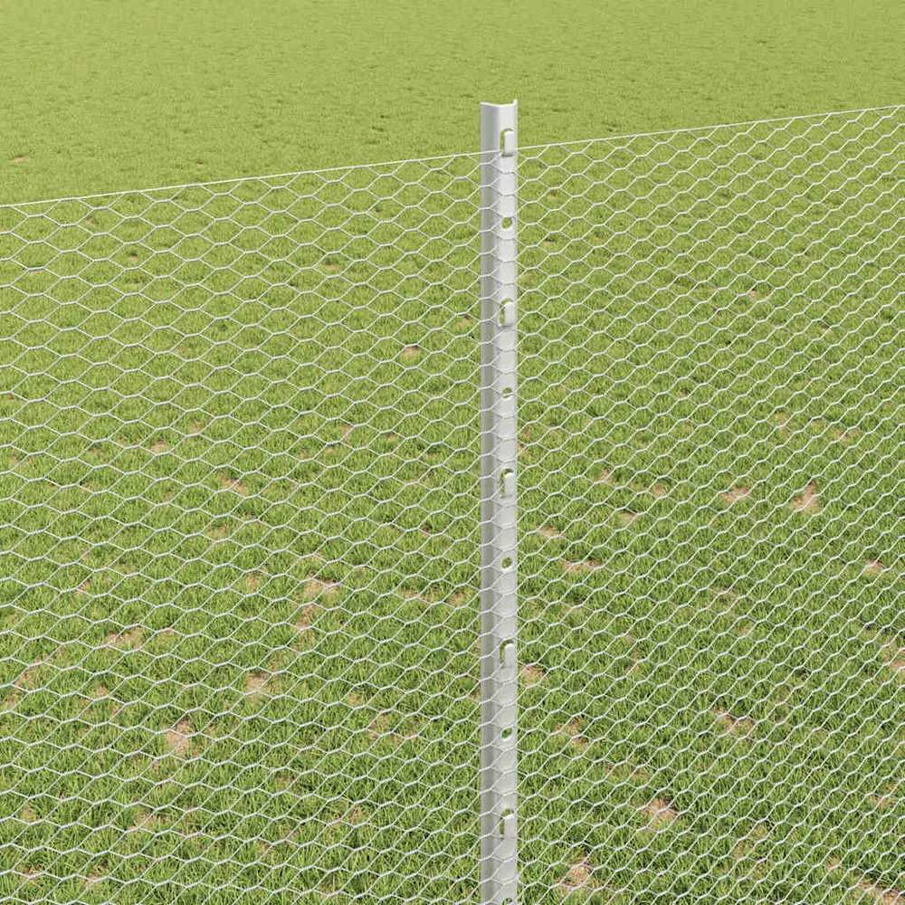 Hexagonal Fence with Post 25 x 1,5 m Galvanizuotas plienas