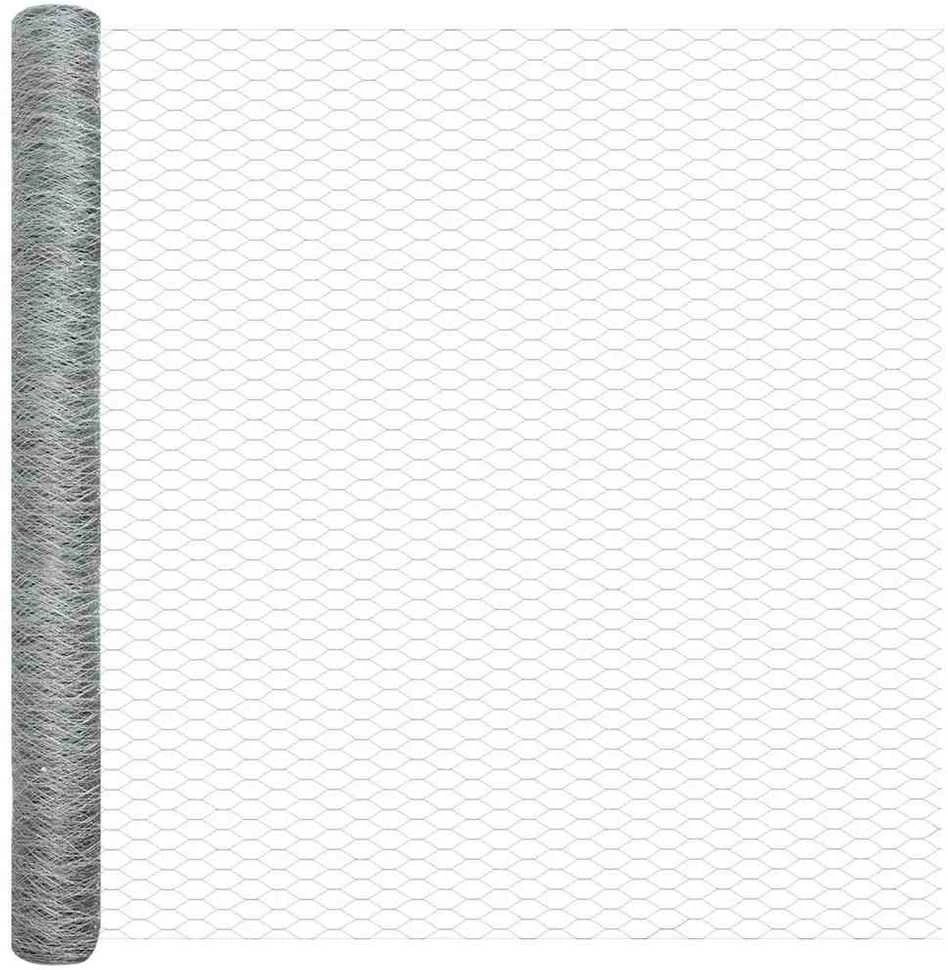 Hexagonal Fence with Post 10 x 1,6 m Galvanizuotas plienas