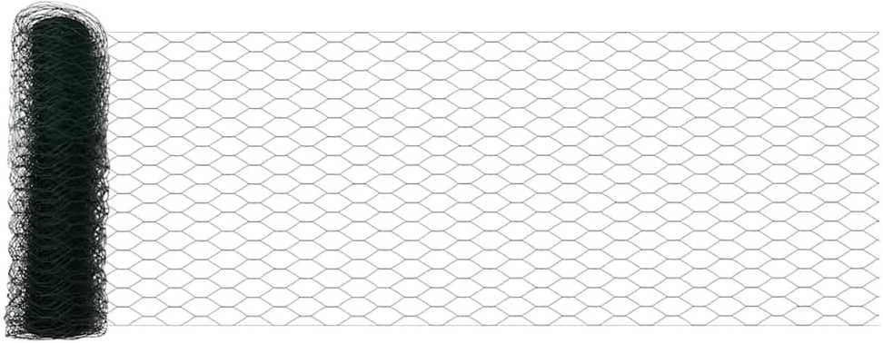 Hexagonal Fence with Post 10 x 0,8 m PVC dengtas plienas Žalia