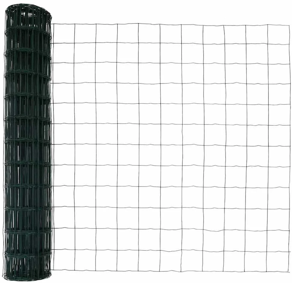 Euro tvora su smeigėmis 10 x 1,4 m PVC dengtas plienas Žalia