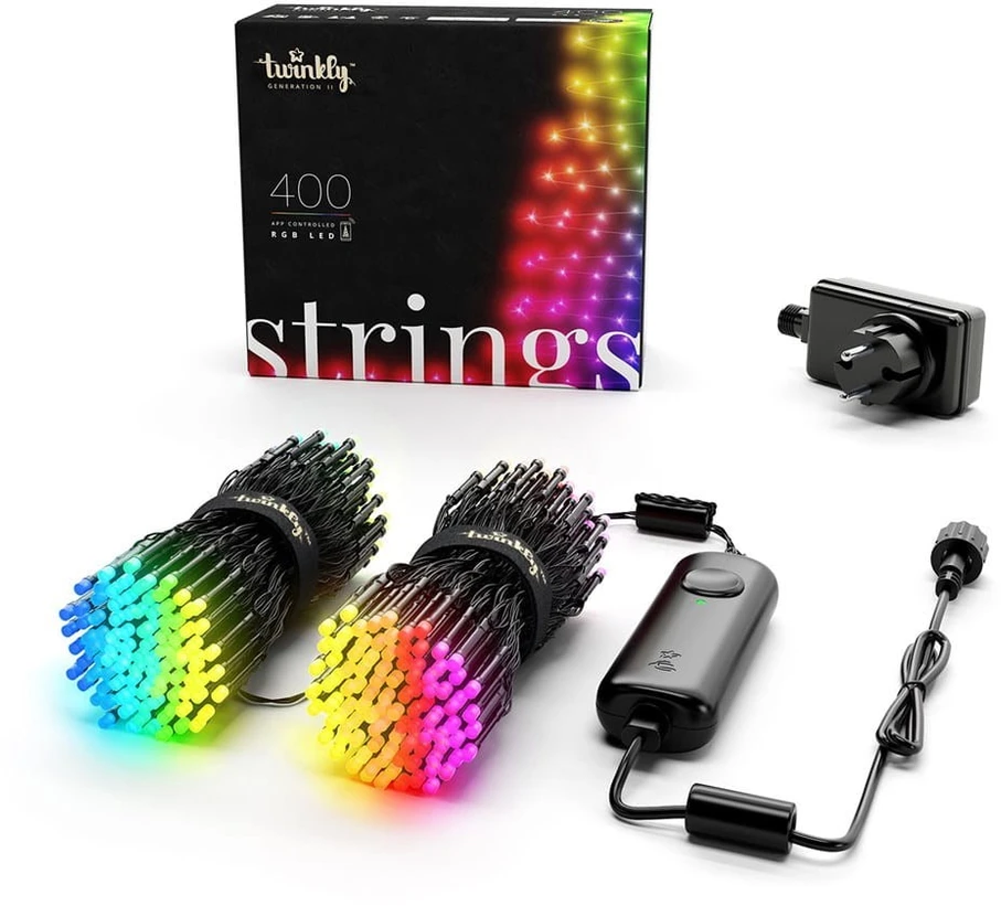Kalėdinė išmanioji lempučių girlianda Twinkly Strings 400 LED RGB, daugiaspalvės