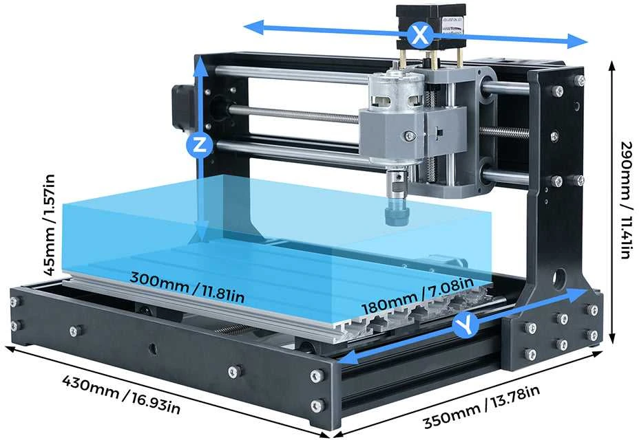 Grąžtas TwoTrees TTC3018S CNC graviravimo staklės