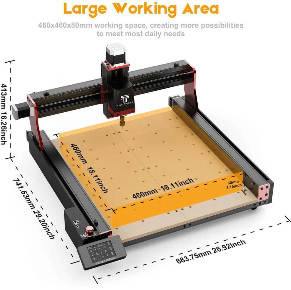 Grąžtas TwoTrees TTC450 Pro CNC graviravimo staklės