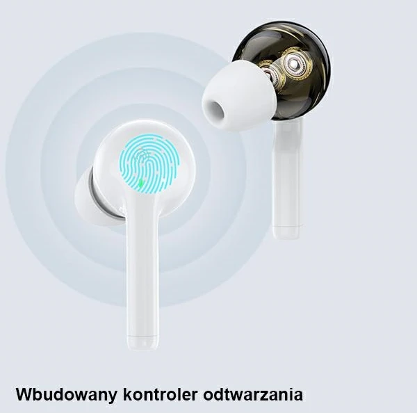 AWEI T12TWS Bluetooth sports ausinės baltos spalvos