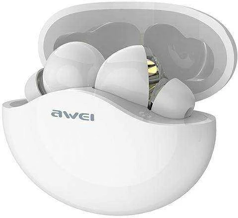 AWEI T12TWS Bluetooth sports ausinės baltos spalvos