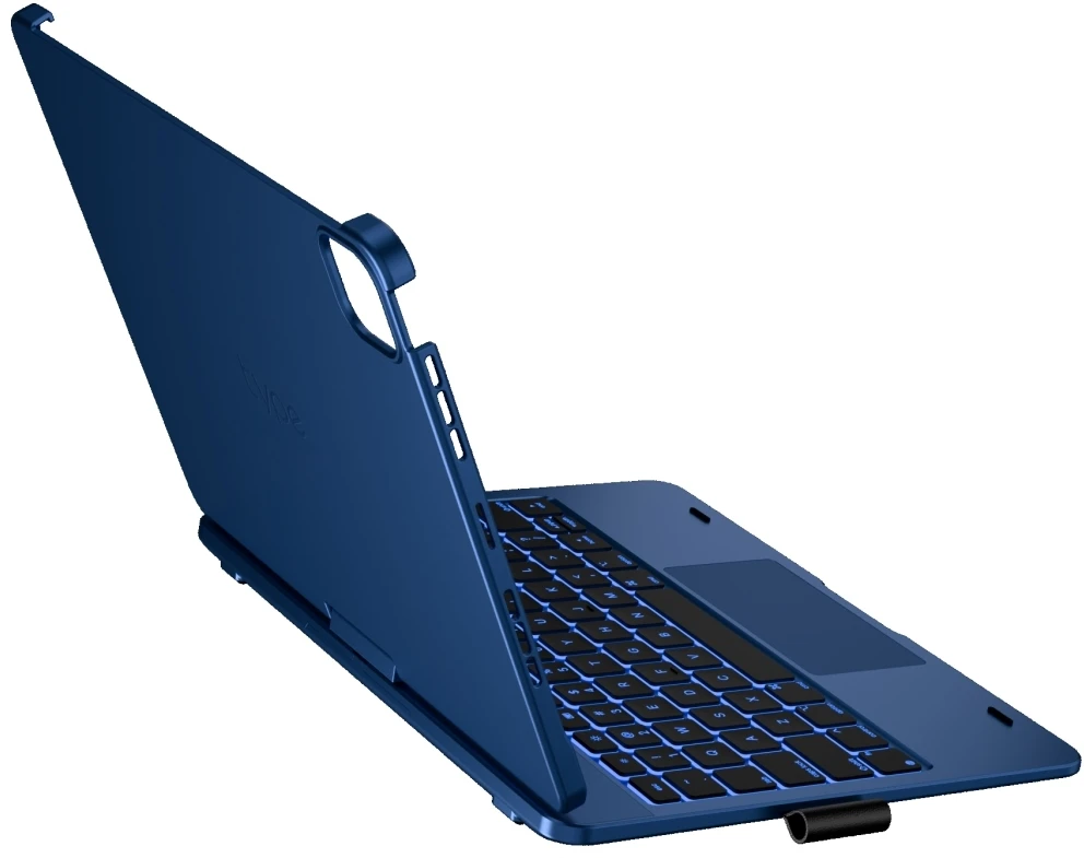 Typecase Dėklas TypeDėklas Flexbook Touch su klaviatūra skirtas Apple iPad Pro 11″ 2024/2025 dark mėlynas