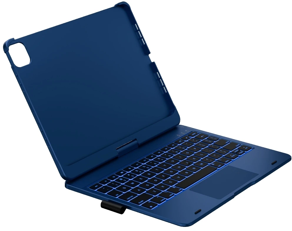 Typecase Dėklas TypeDėklas Flexbook Touch su klaviatūra skirtas Apple iPad Pro 11″ 2024/2025 dark mėlynas