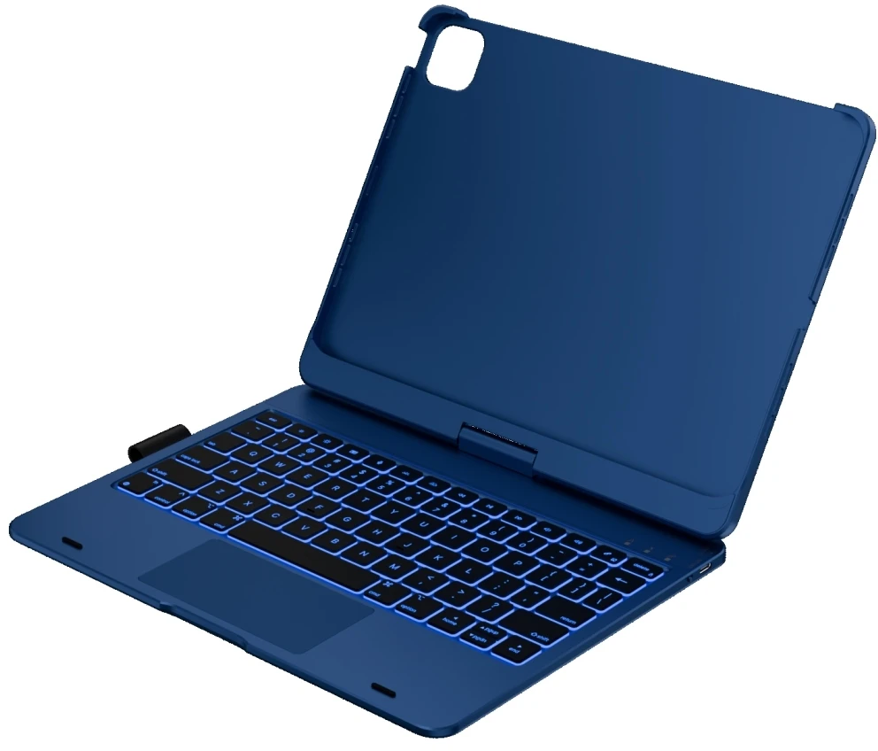 Typecase Dėklas TypeDėklas Flexbook Touch su klaviatūra skirtas Apple iPad Pro 11″ 2024/2025 dark mėlynas