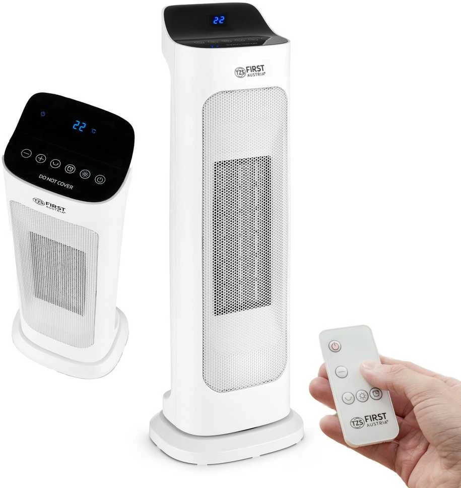 TZS First Austria FAN HEATER, CERAMIC, STAND, 2000W, DISPLAY, 2 POWER LEVELS FA-5565-4