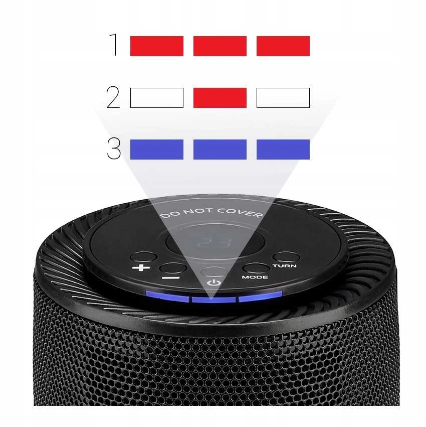 TZS First Austria FAN HEATER, CERAMIC, STAND, 1200W, DISPLAY, 2 POWER LEVELS FA-5565-2