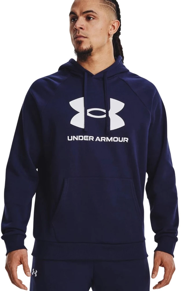 UAR Under Armour Rival Fleece Logo HD vyriškas džemperis tamsiai mėlynas mėlynas 1379758 410 L