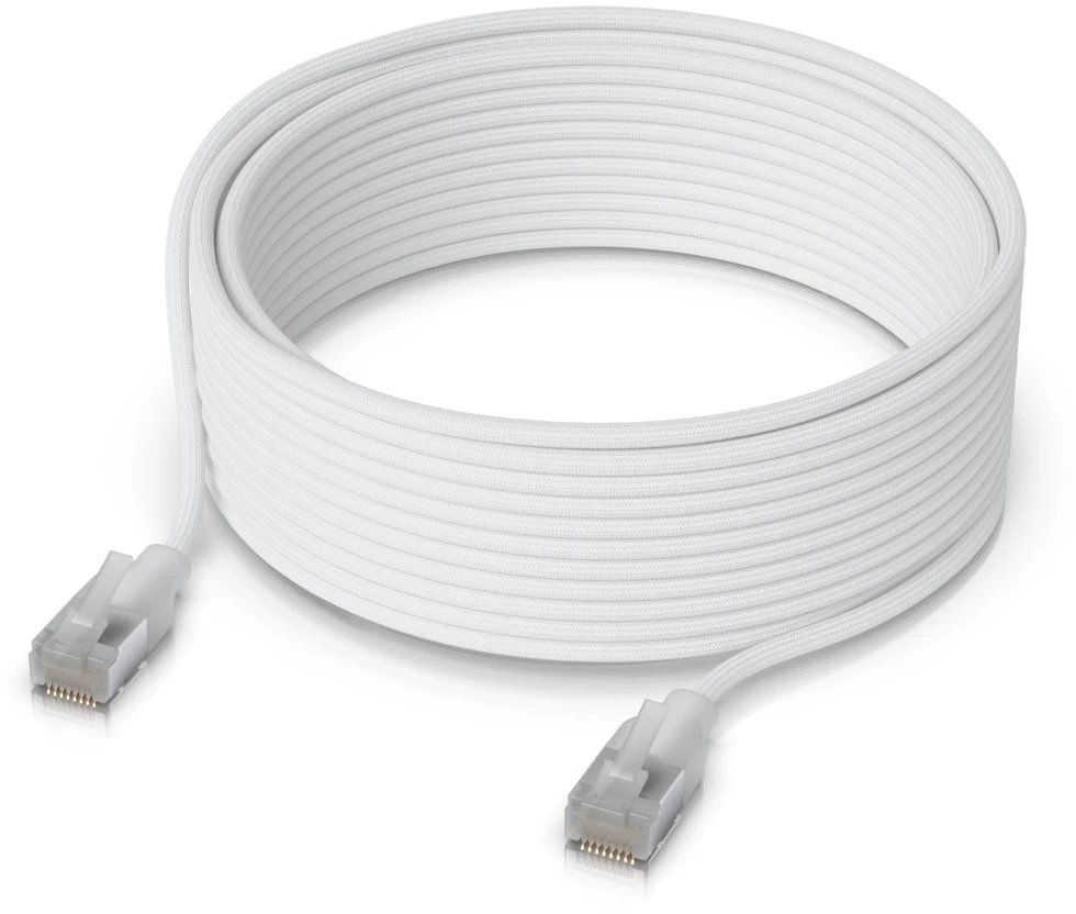 Ubiquiti UACC-Cable-Patch-EL-C6A-12M-W tinklo kabelis Permatomas, Balta Cat6a Turas