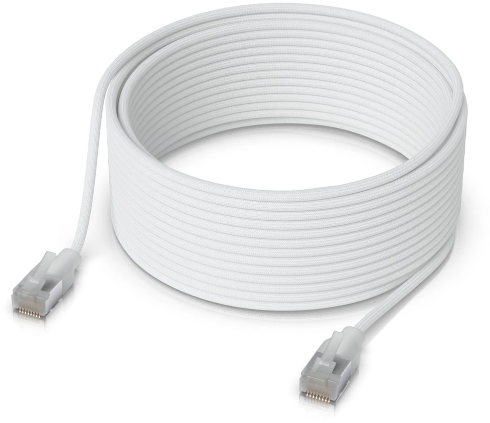 Ubiquiti UACC-Cable-Patch-EL-C6A-15M-W tinklo kabelis Permatomas, Balta Cat6a