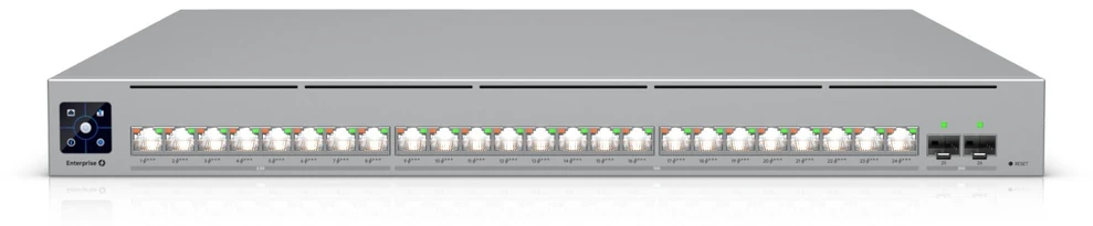 Šakotuvas Ubiquiti UniFi ECS-24-POE tinklo komutatorius Valdomas L2/L3 10G Ethernet (100/1000/10000) Maitinimas per Eternetą (PoE) 1U Pilka