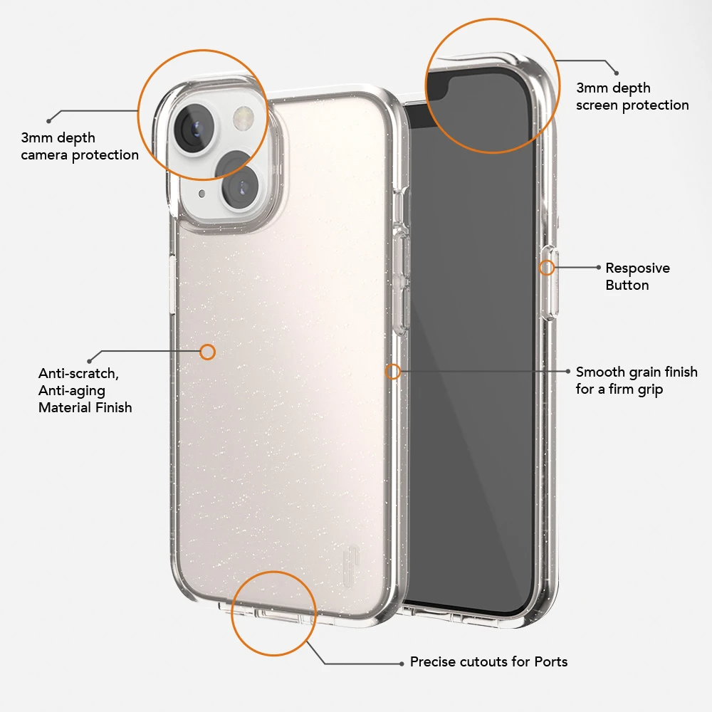 Ugly Rubber Vogue dėklas, skirtas iPhone 15 Plus 6,7" rožinio aukso spalvos