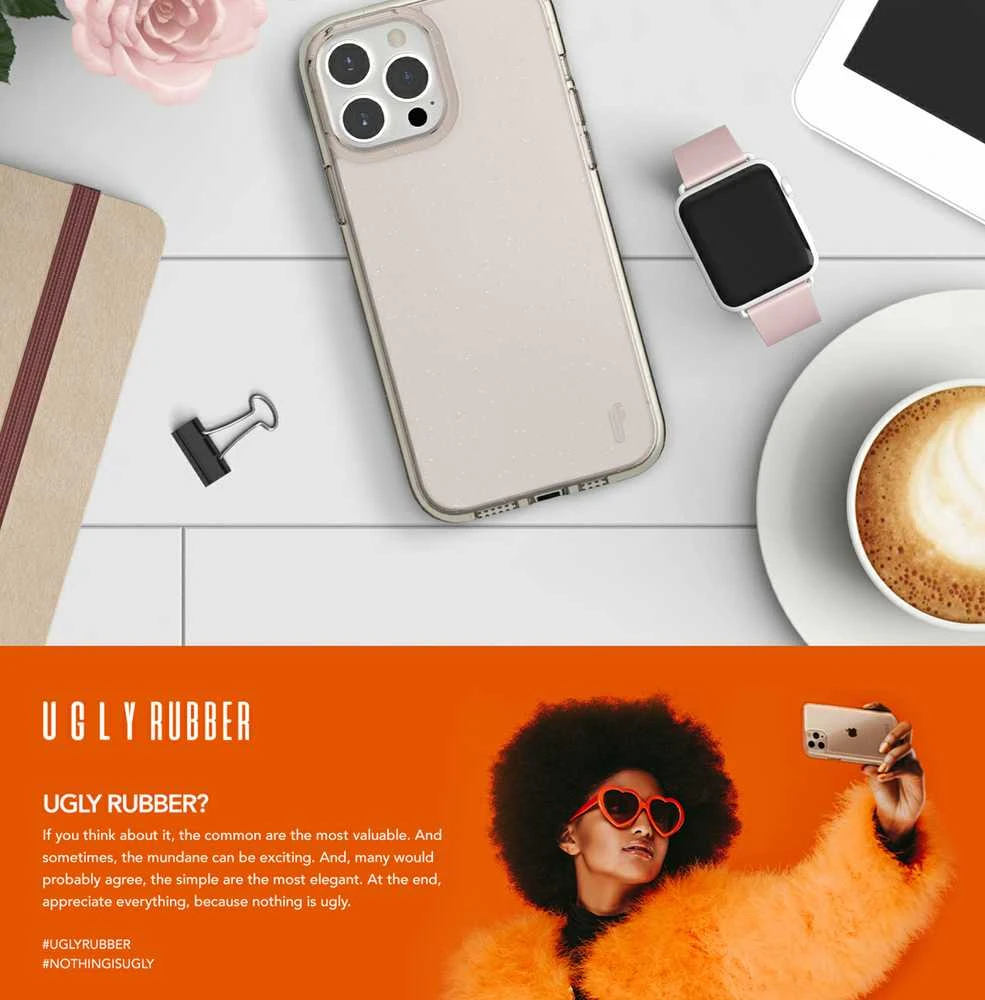 Ugly Rubber Vogue Apple iPhone 15 Pro Max 6,7" dėklas telefonui skaidrus