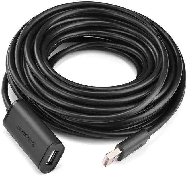 Kabelio prailginimas USB 2.0 UGREEN US121 10m - Juodas