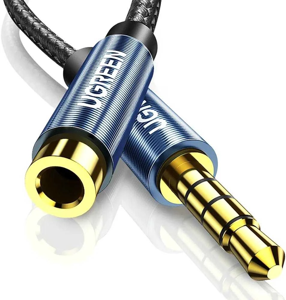 UGREEN AV118 garso AUX kabelio prailginimas 3.5mm 2m - Mėlynas