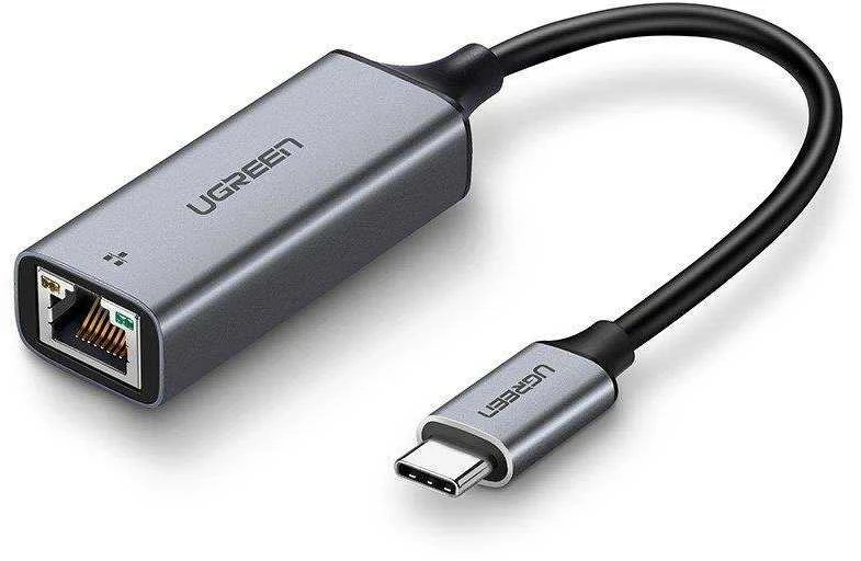 UGREEN adapteris su USB-C - RJ45 jungtimis, Gigabit Ethernet (pilkas)