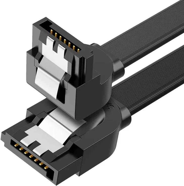 SATA UGREEN US217 kampinis kabelis 0.5m - Juodas