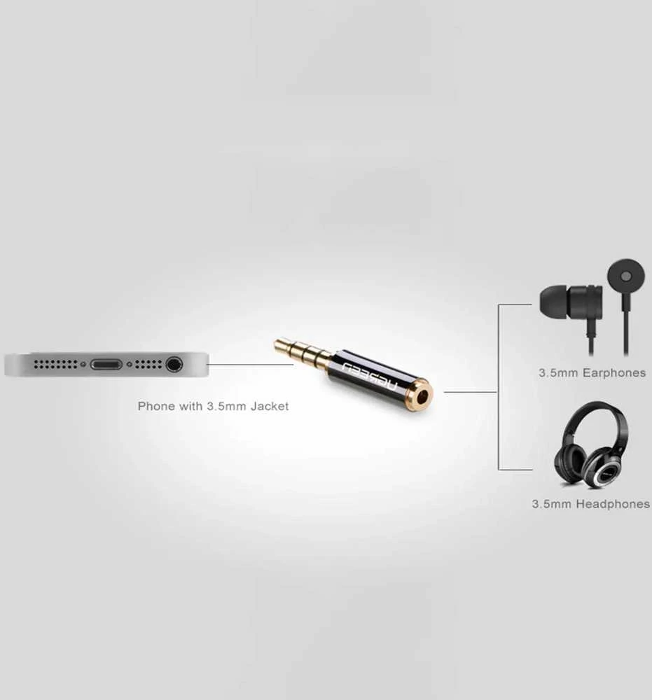 UGREEN 20502 2.5mm micro lizdo adapteris į 3.5 mm mini jack lizdo - Juodas