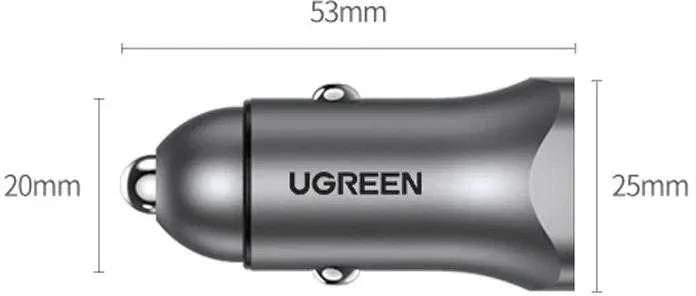 UGREEN automobilinis įkroviklis CD130 USB USB-C 24W