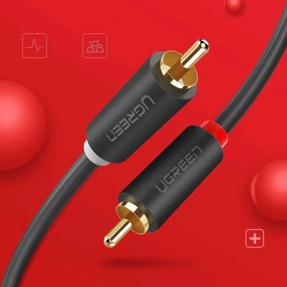 UGREEN 2RCA Cinch - 2RCA Cinch kabelis 5m