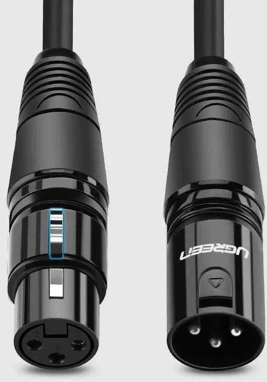 XLR lizdas XLR kištukinis kabelis UGREEN AV130 3m (juodas)