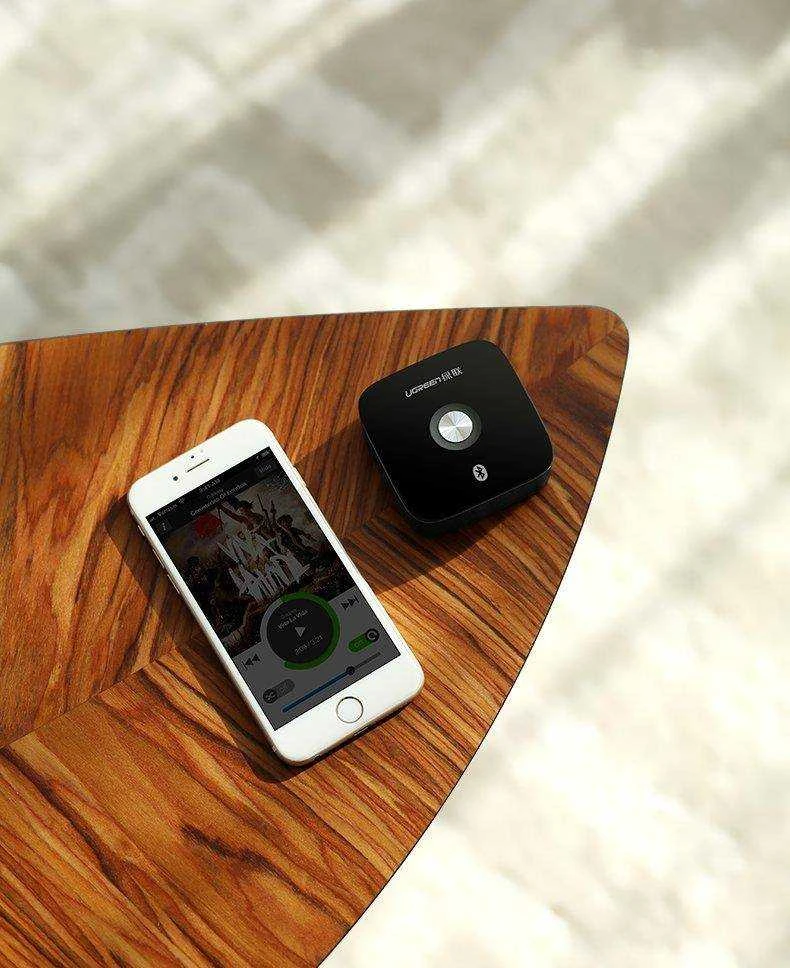 Ugreen Bluetooth 5.0 imtuvo adapteris 2x RCA 3.5mm lizdas aptX juodas