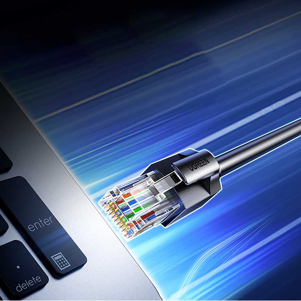 Ugreen Cat6A UTP Ethernet Cable 8m - Juodas