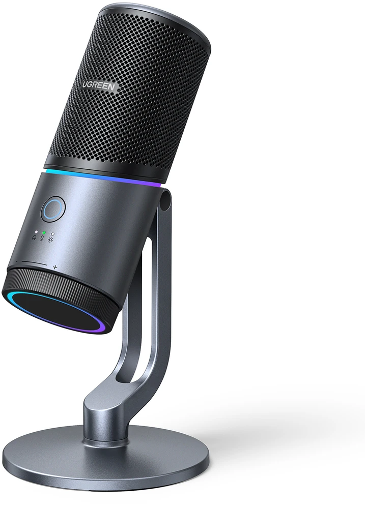 Ugreen Stalinis USB-C mikrofonas 24bit/96kHz su RGB apšvietimu