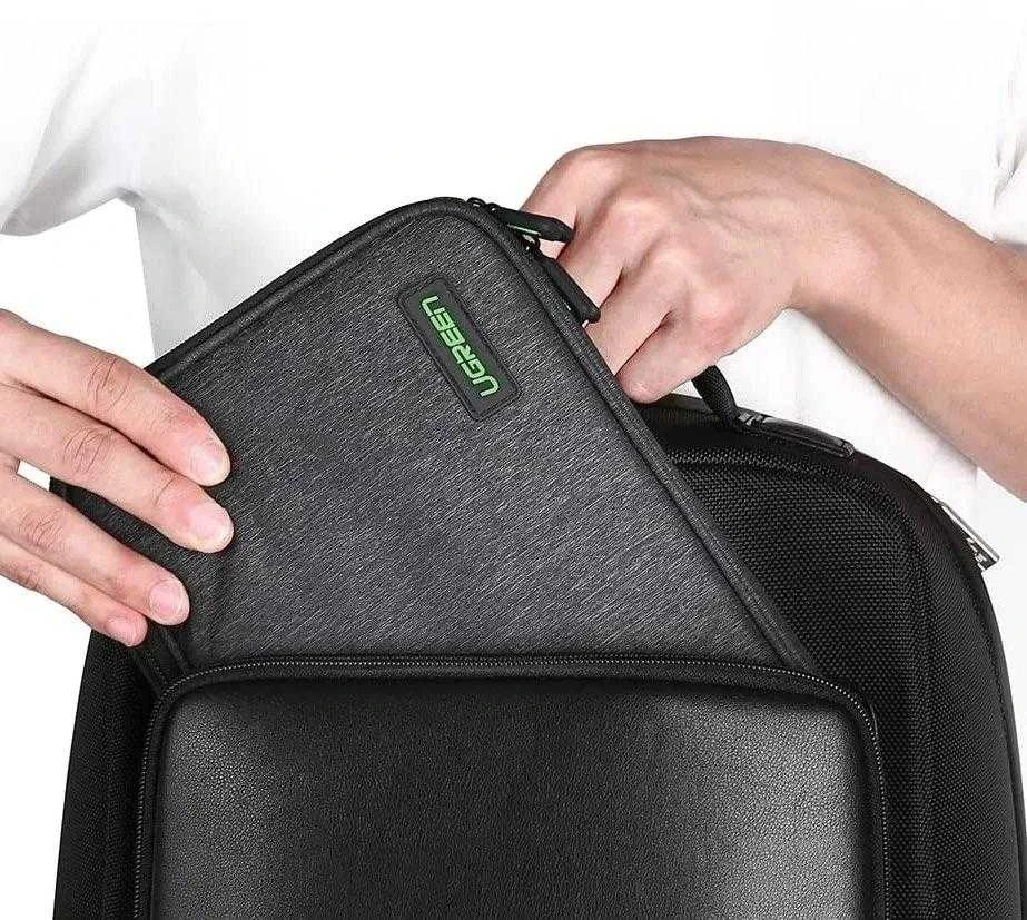Ugreen dėklas kietajam diskui HDD SSD telefono kabelio priedams 24.5 x 17.5 x 5 cm pilkos spalvos (50147 LP149)