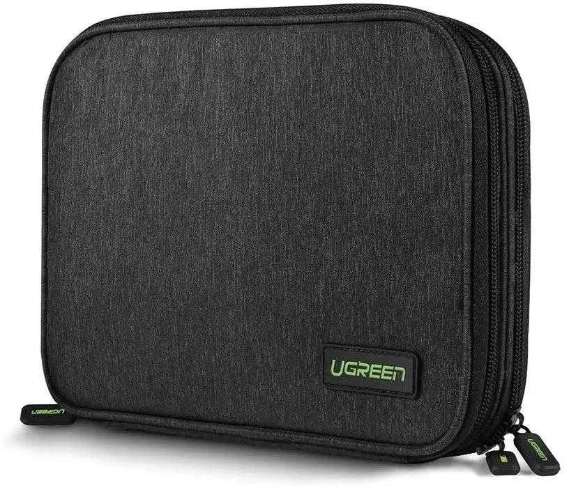 Ugreen dėklas kietajam diskui HDD SSD telefono kabelio priedams 24.5 x 17.5 x 5 cm pilkos spalvos (50147 LP149)