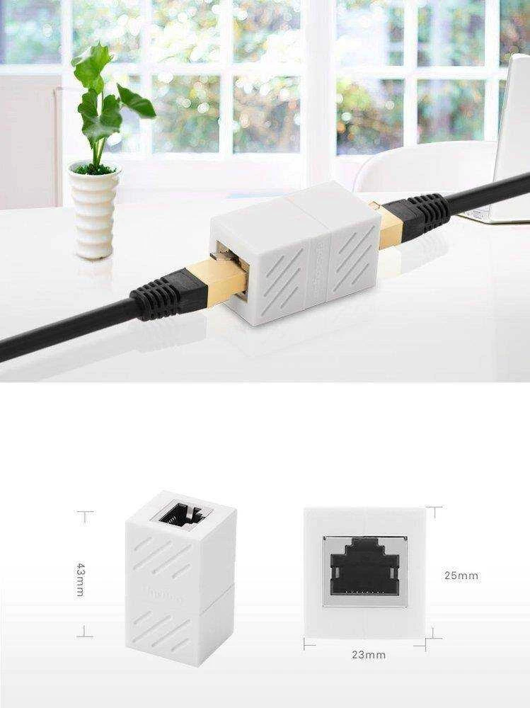 UGREEN Ethernet RJ45 adapteris yra 8P/8C Cat.7 UTP
