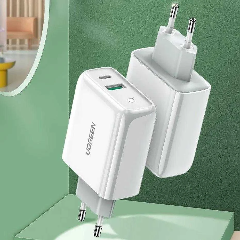 Įkroviklis Ugreen CD170 USB-C / USB-A 36W, baltas