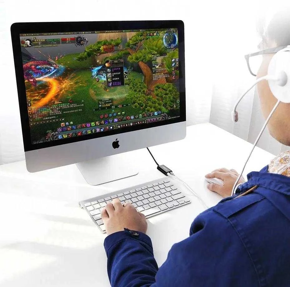 Išorinė USB garso plokštė UGREEN 15cm (juoda)
