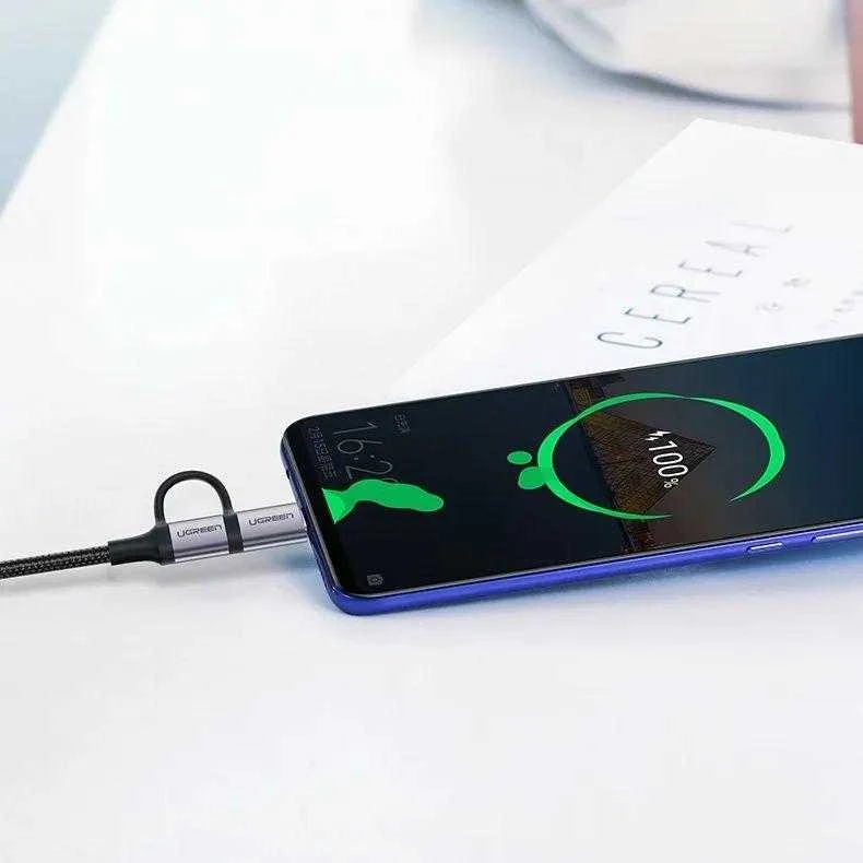 UGREEN Type-C/MicroUSB kabelis QC 3.0 1m