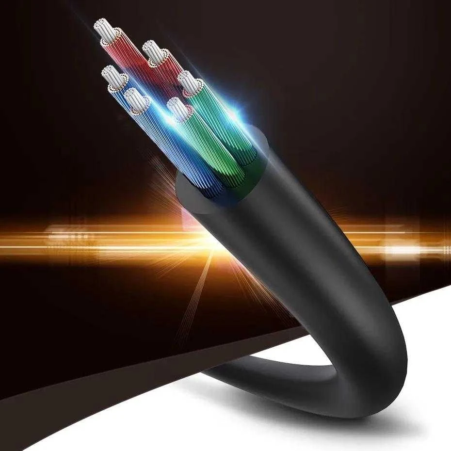 UGREEN AV123 AUX 3.5mm kištukas - 2x 3.5mm lizdai kabelis 0.25m juodas