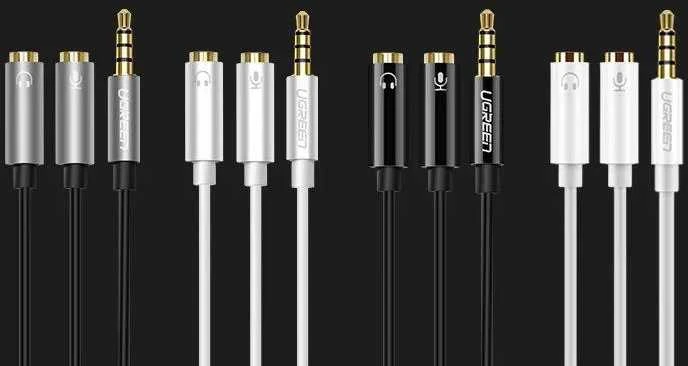 UGREEN ausinių skirstytuvas 3.5 mm - Tamsiai pilkas