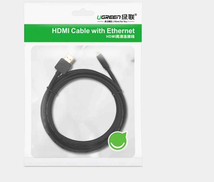 UGREEN HD127 Micro HDMI to HDMI Cable 3m juodas