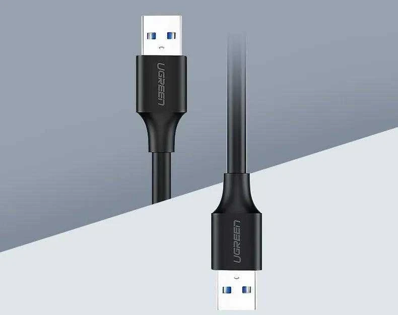 USB 2.0 M-M UGREEN cable US102, 1m (juodas)