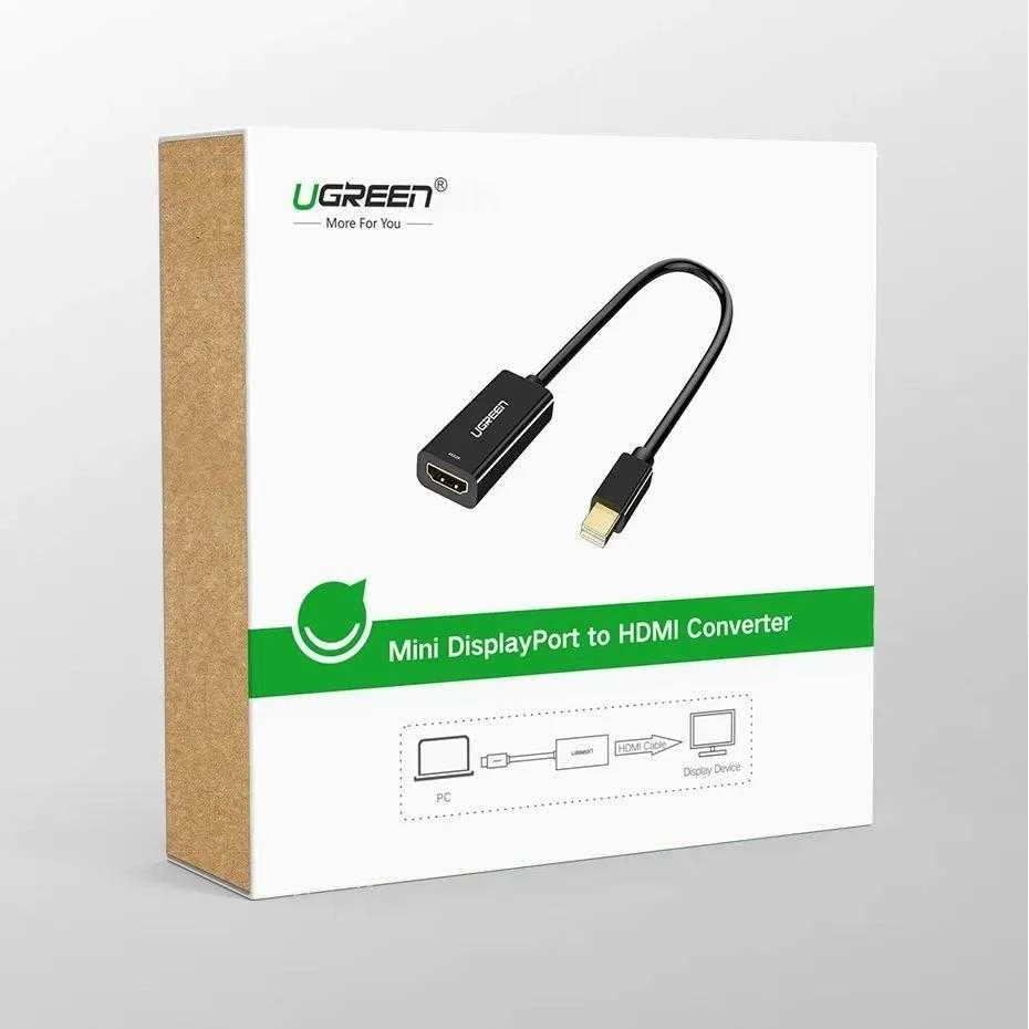 Ugreen MD112 10460 mini DisplayPort (vyriškas) / HDMI (moteriškas) FHD 1080p adapteris - baltas