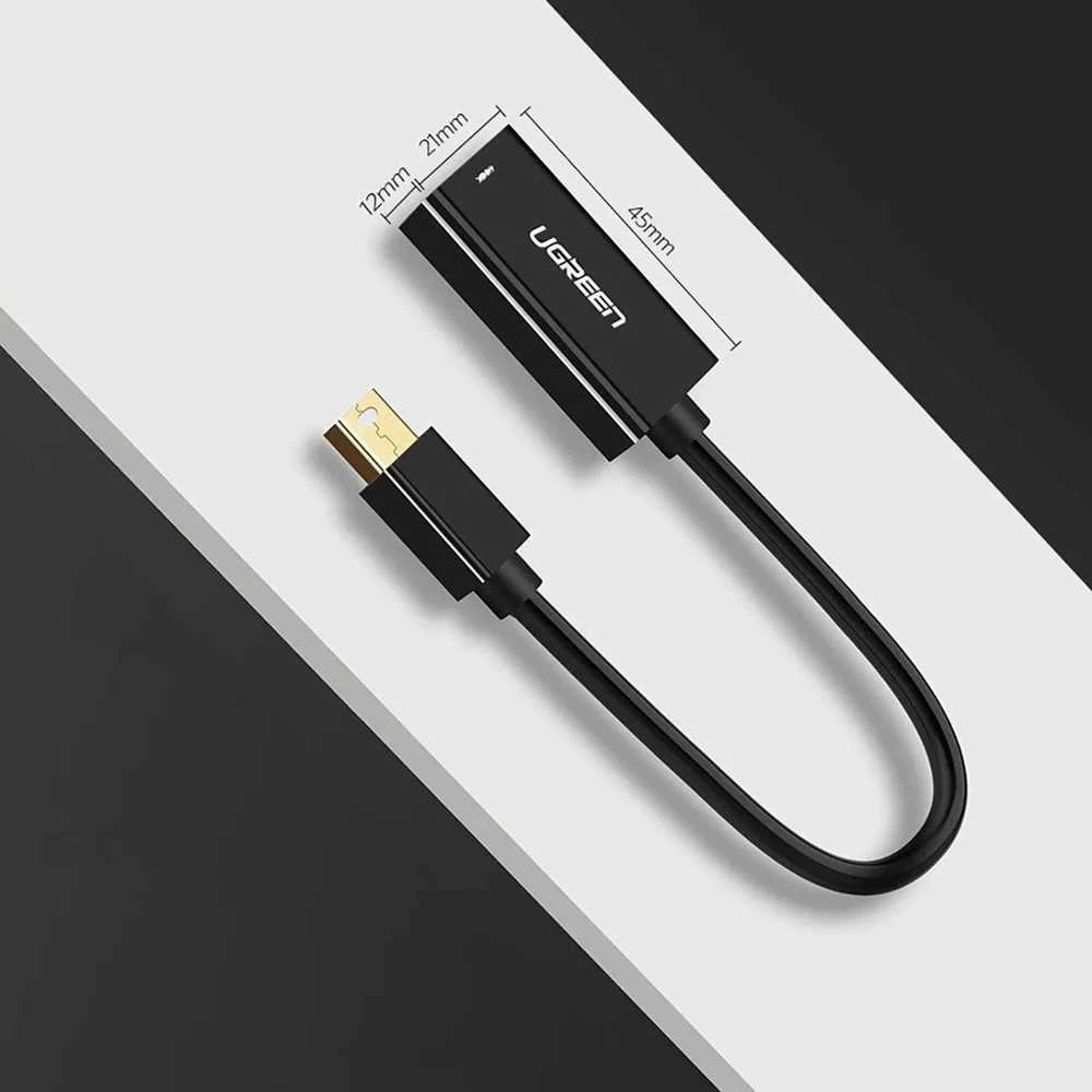 Ugreen MD112 10461 mini DisplayPort (male) / HDMI (female) FHD 1080p adapter - juodos spalvos