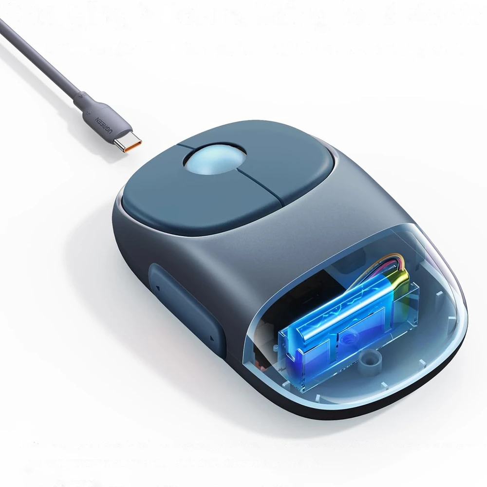 Ugreen MU102 FUN+ Bluetooth / 2.4 GHz Belaidė pelė – juodos spalvos