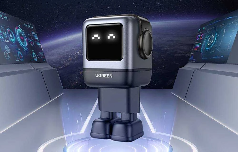 Įkroviklis Ugreen Nexode RG (Robot GaN), 65 W, Juodos spalvos