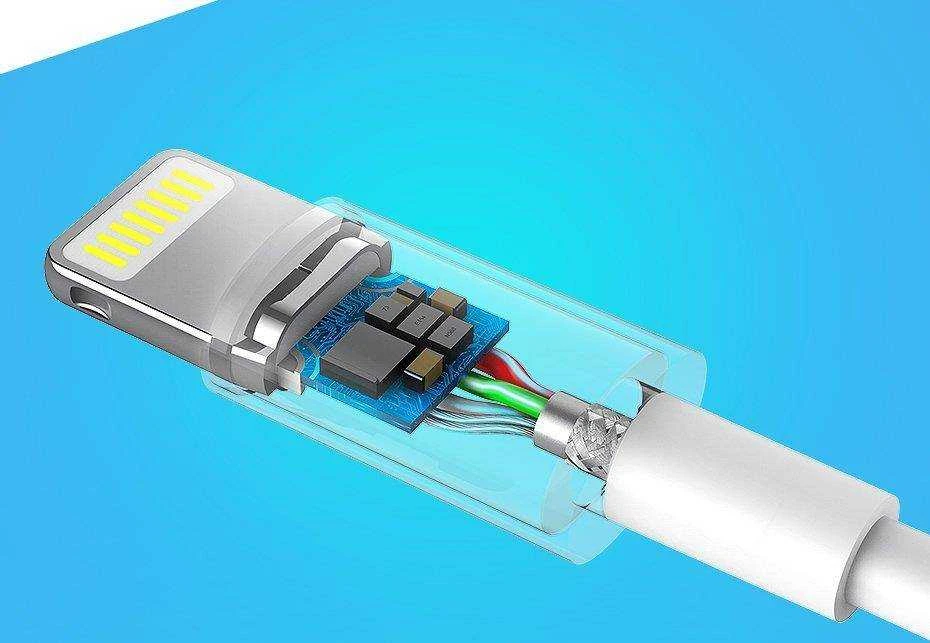 UGREEN nikeliuotas USB - Lightning laidas MFi 1m