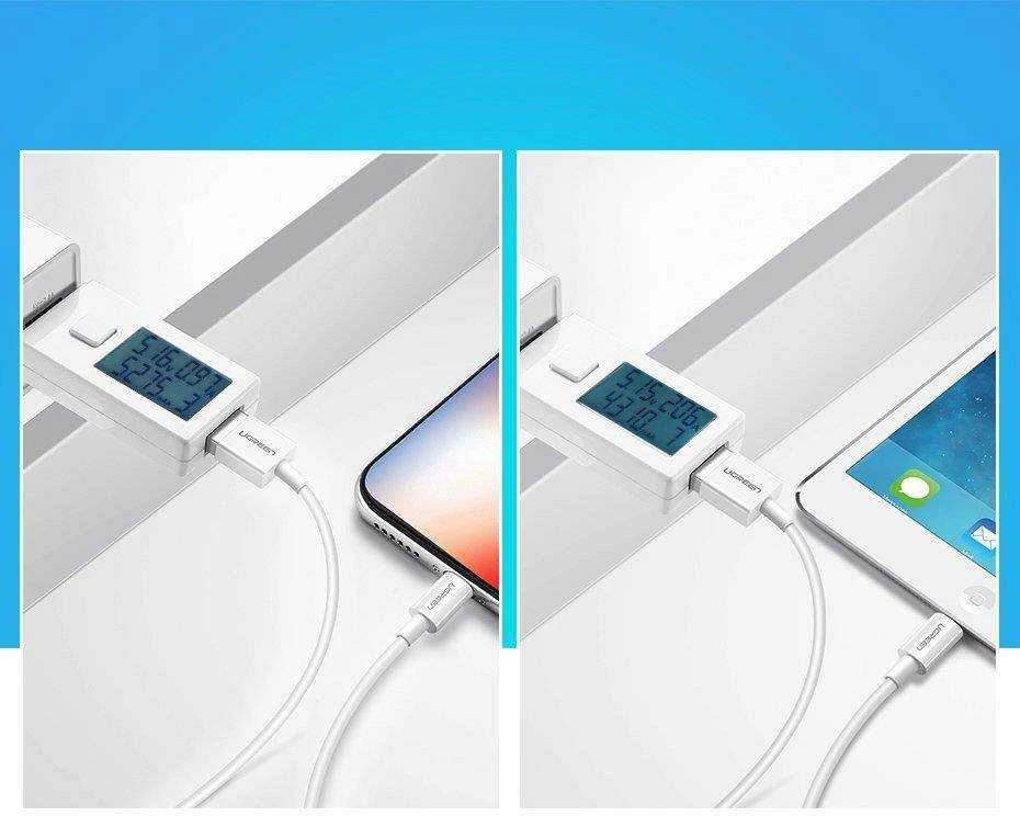 UGREEN nikeliuotas USB - Lightning laidas MFi 1m