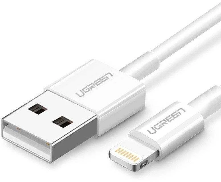 UGREEN nikeliuotas USB - Lightning laidas MFi 1m
