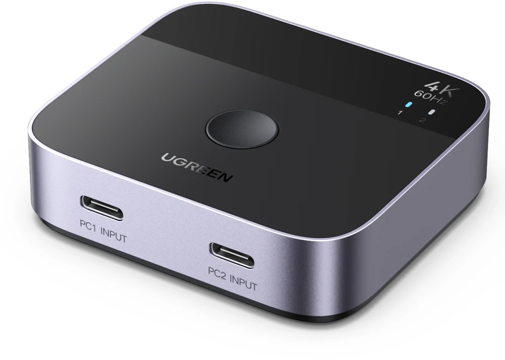 Jungiklis 2x USB-C į HDMI Ugreen AW502 2in1, 4K 60Hz